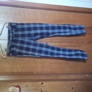 LNC Men's H&M Skinny Fit Plaid Pants Size 29x29